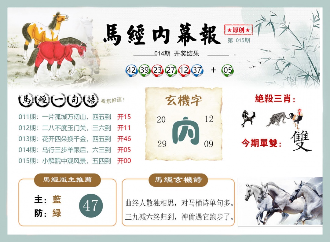 015期马经内幕报[图]